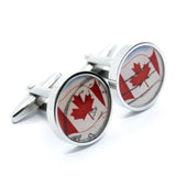 Canada Maple Leaf Postage Stamp Cufflinks