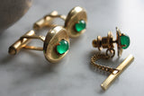 Vintage Krementz Cufflinks Tie Tack Pin Gift Set