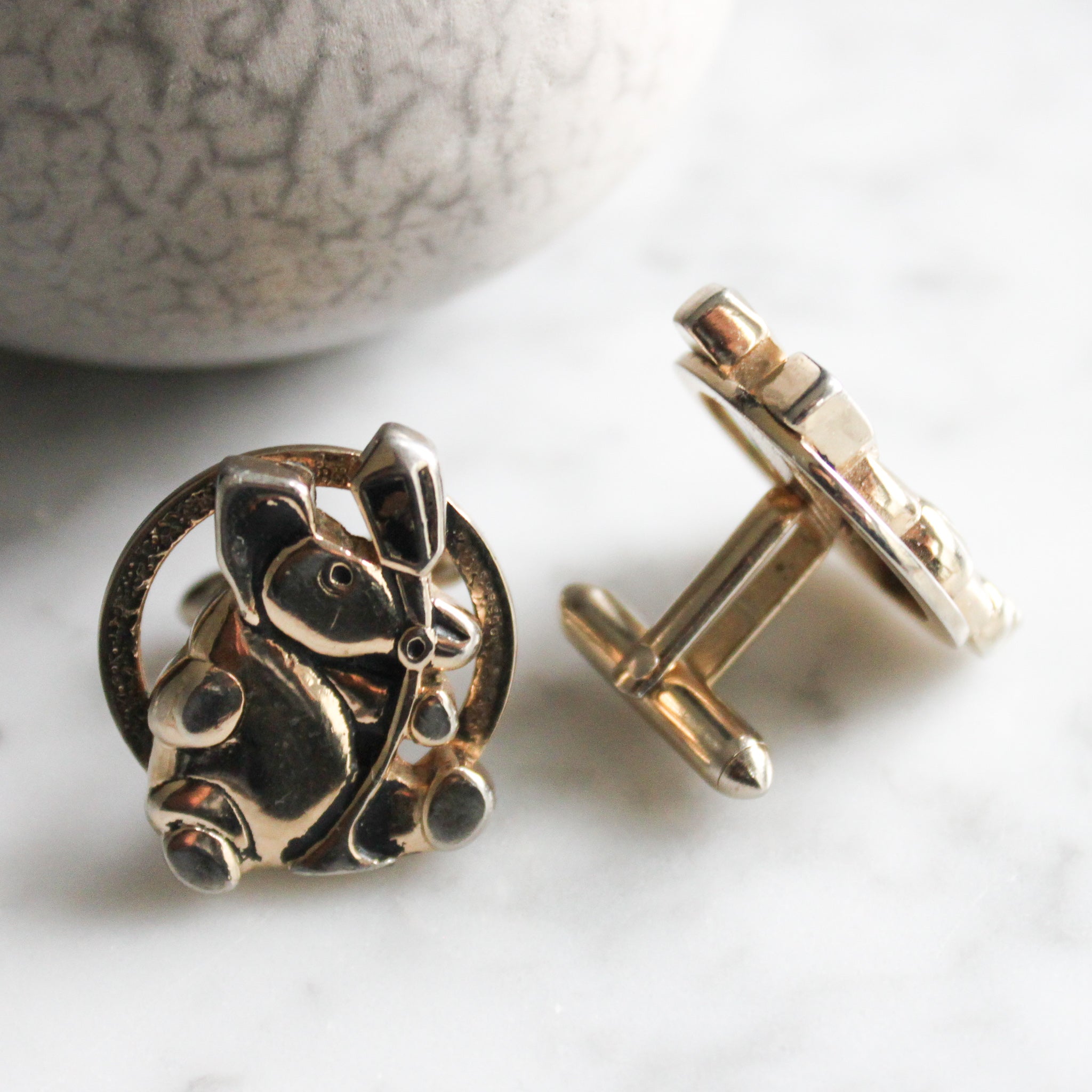 Most Valuable Vintage Gold Swank Cufflinks With Engraving, Box