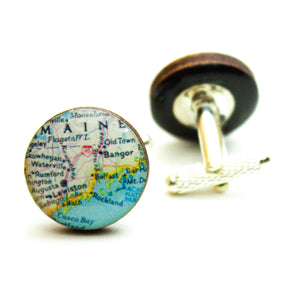 Maine Map Cufflinks