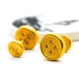24k Gold Plated Button Cufflinks