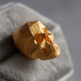 24k Gold Plated Skull Lapel Pin