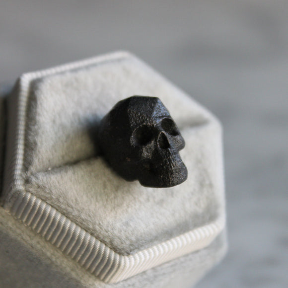 Geometrical Skull Black Steel Lapel Pin
