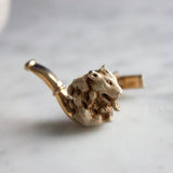 Vintage Swank Lions Head Pipe Cufflinks