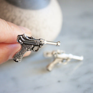 Vintage Swank Luger Pistol Cufflinks
