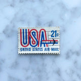 USA Flag Postage Stamp Cufflinks