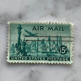 New York Statue of Liberty Postage Stamp Cufflinks