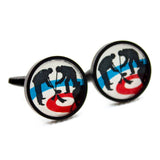 Canada Curling Postage Stamp Cufflinks