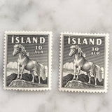 Iceland Horse Postage Stamp Cufflinks