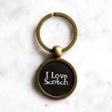I Love Scotch Keychain
