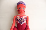 Vintage Traditional Muñeca de Cartón Mexican Paper Mache Doll