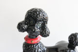 Vintage Atlantic Mold Ceramic Black Poodle Statue