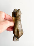 Antique French Victorian Solid Cast Iron Front Door Knocker